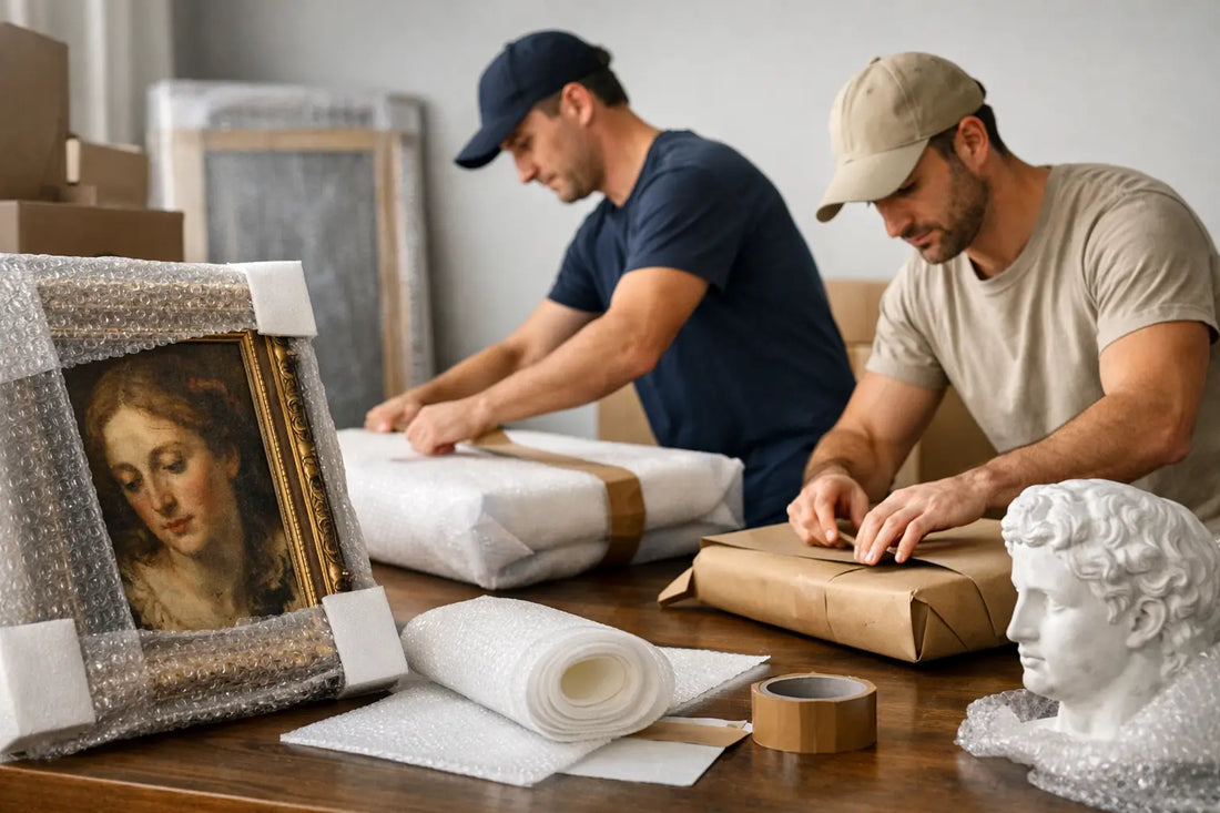 Embalaje de obras de arte para mudanzas seguras