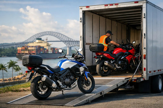 Transporte de motocicletas desde Panamá sin imprevistos